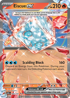 Eiscue ex, Obsidian Flames #42, Pokémon TCG card