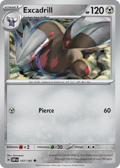 Excadrill, Obsidian Flames #147, Pokémon TCG card