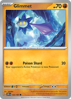 Glimmet, Obsidian Flames #122, Pokémon TCG card