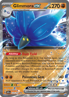 Glimmora ex, Obsidian Flames #123, Pokémon TCG card