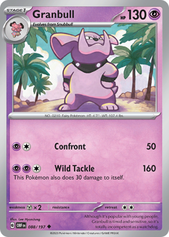 Granbull, Obsidian Flames #88, Pokémon TCG card