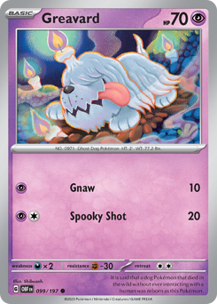 Greavard, Obsidian Flames #99, Pokémon TCG card