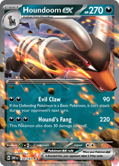 Houndoom ex, Obsidian Flames #134, Pokémon TCG card