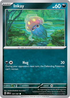 Inkay, Obsidian Flames #137, Pokémon TCG card