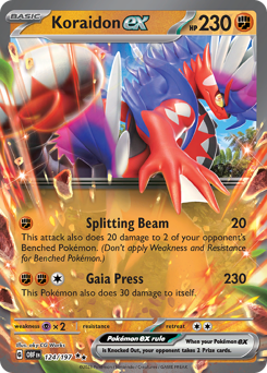 Koraidon ex, Obsidian Flames #124, Pokémon TCG card