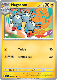 Magneton, Obsidian Flames #64, Pokémon TCG card