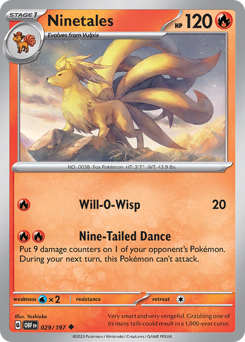 Ninetales, Obsidian Flames #29, Pokémon TCG card