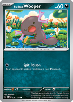 Paldean Wooper, Obsidian Flames #126, Pokémon TCG card