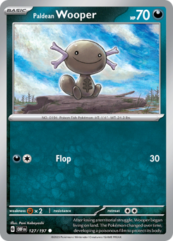 Paldean Wooper, Obsidian Flames #127, Pokémon TCG card