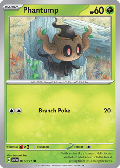 Phantump, Obsidian Flames #11, Pokémon TCG card