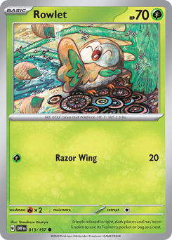 Rowlet, Obsidian Flames #13, Pokémon TCG card