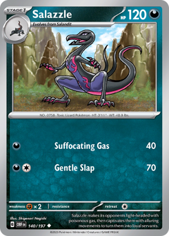 Salazzle, Obsidian Flames #140, Pokémon TCG card