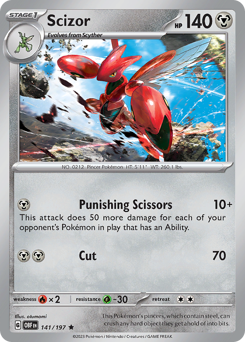 Scizor, Obsidian Flames #141, Pokémon TCG card