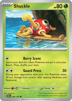 Shuckle, Obsidian Flames #5, Pokémon TCG card