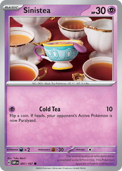 Sinistea, Obsidian Flames #97, Pokémon TCG card