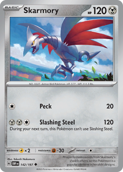 Skarmory, Obsidian Flames #142, Pokémon TCG card