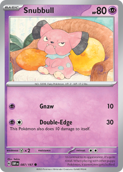 Snubbull, Obsidian Flames #87, Pokémon TCG card