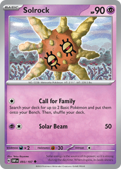 Solrock, Obsidian Flames #93, Pokémon TCG card