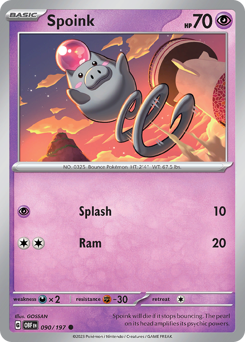Spoink, Obsidian Flames #90, Pokémon TCG card