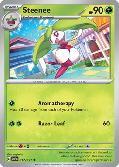 Steenee, Obsidian Flames #17, Pokémon TCG card