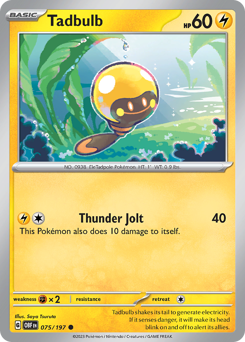 Tadbulb, Obsidian Flames #75, Pokémon TCG card