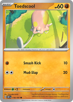 Toedscool, Obsidian Flames #118, Pokémon TCG card