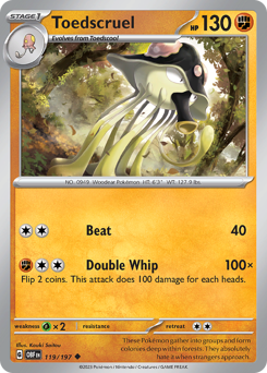 Toedscruel, Obsidian Flames #119, Pokémon TCG card