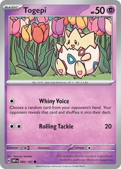 Togepi, Obsidian Flames #83, Pokémon TCG card