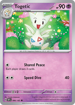 Togetic, Obsidian Flames #84, Pokémon TCG card