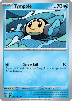 Tympole, Obsidian Flames #50, Pokémon TCG card