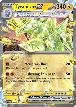 Tyranitar ex, Obsidian Flames #66, Pokémon TCG card