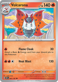 Volcarona, Obsidian Flames #41, Pokémon TCG card