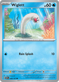 Wiglett, Obsidian Flames #58, Pokémon TCG card