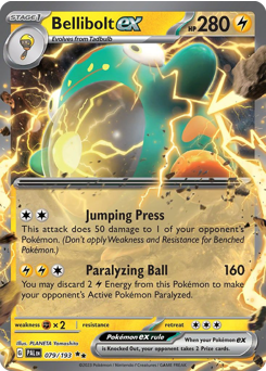 Bellibolt ex, Paldea Evolved #79, Pokémon TCG card