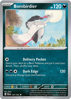 Bombirdier, Paldea Evolved #147, Pokémon TCG card