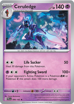 Ceruledge, Paldea Evolved #98, Pokémon TCG card