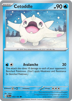 Cetoddle, Paldea Evolved #53, Pokémon TCG card