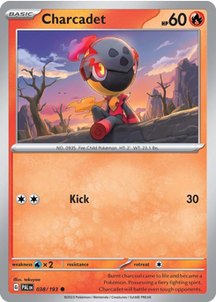 Charcadet, Paldea Evolved #38, Pokémon TCG card