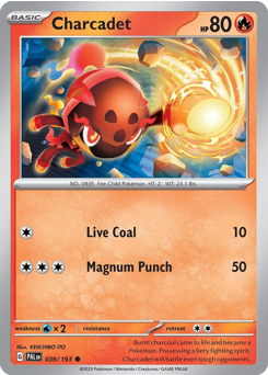 Charcadet, Paldea Evolved #39, Pokémon TCG card
