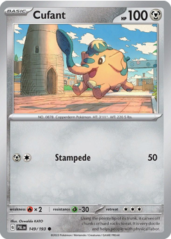 Cufant, Paldea Evolved #149, Pokémon TCG card