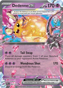 Dedenne ex, Paldea Evolved #93, Pokémon TCG card