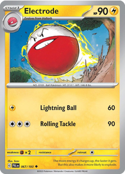 Electrode, Paldea Evolved #67, Pokémon TCG card