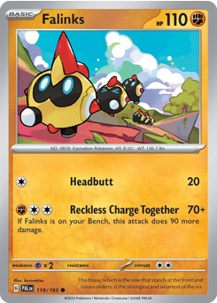 Falinks, Paldea Evolved #119, Pokémon TCG card