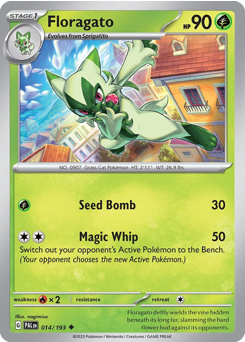 Floragato, Paldea Evolved #14, Pokémon TCG card