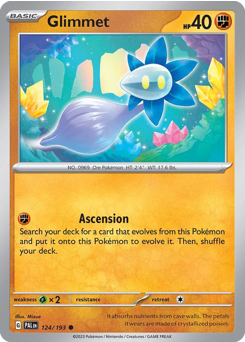 Glimmet, Paldea Evolved #124, Pokémon TCG card