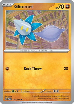 Glimmet, Paldea Evolved #125, Pokémon TCG card