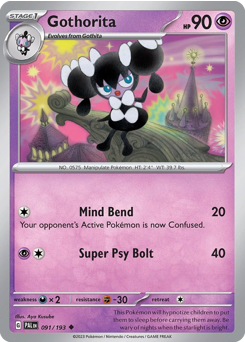 Gothorita, Paldea Evolved #91, Pokémon TCG card
