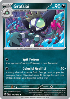 Grafaiai, Paldea Evolved #146, Pokémon TCG card