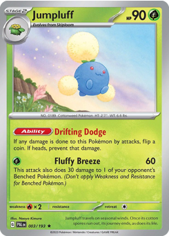 Jumpluff, Paldea Evolved #3, Pokémon TCG card