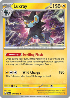 Luxray, Paldea Evolved #71, Pokémon TCG card